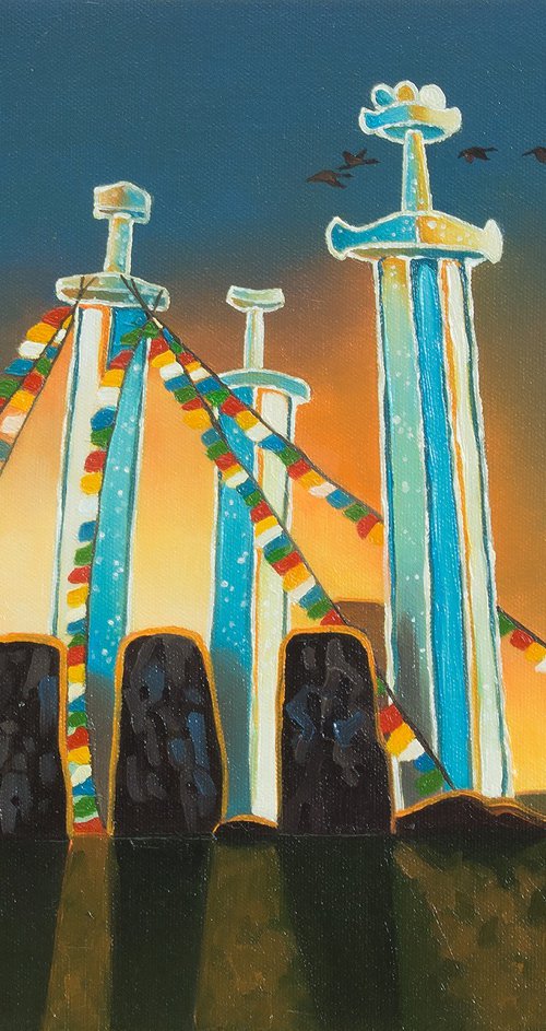 Ice swords stonehenge by Yue Zeng