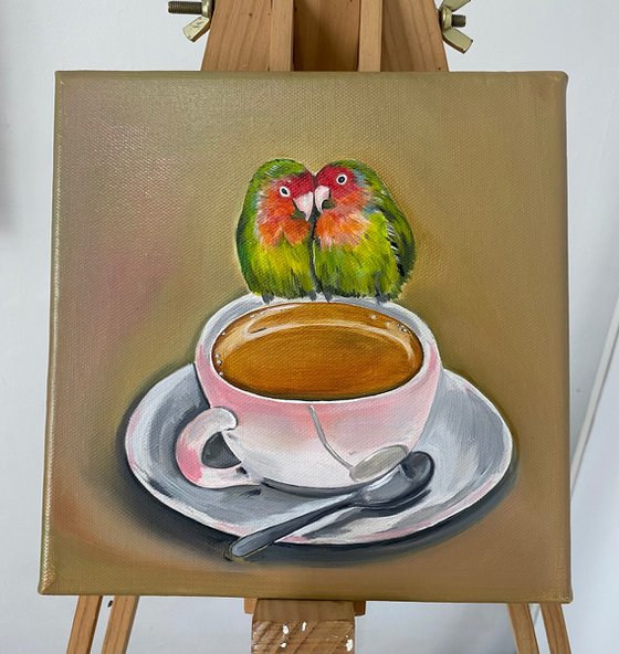 “Tea for two” Oil painting