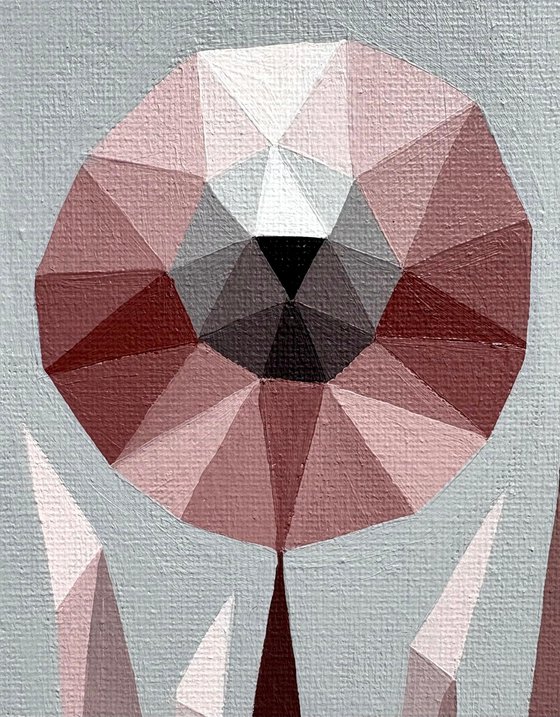 TERRACOTTA ABSTRACT FLOWERS IN SILENT SPACE