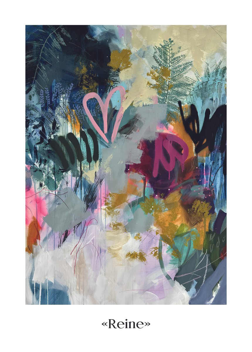 Abstract Giclee Print By Tanya Lytko, 20 X 28", "Reine", Original Artwork