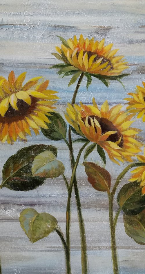 Cottage Sunflowers by Silvia  Vassileva