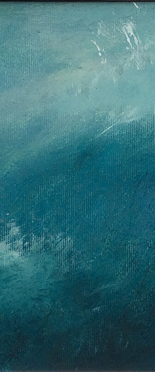 Waves II - Mounted abstract painting by Jon Joseph