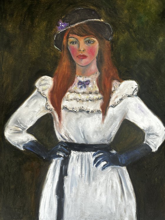 Woman in a White Dress