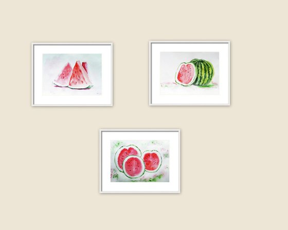 Watermelon art- Set of three