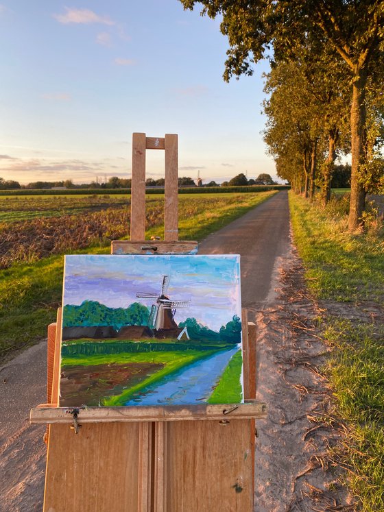 Windmill in Wachtum. Plein Air