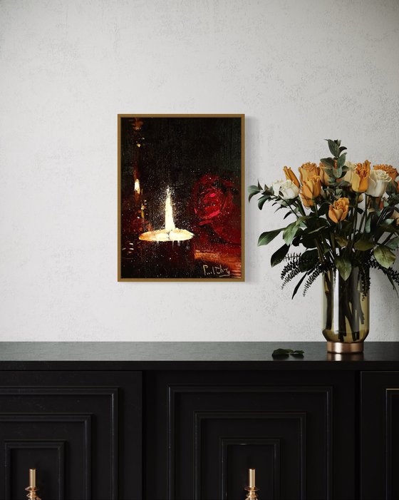 Candlelight and Rose