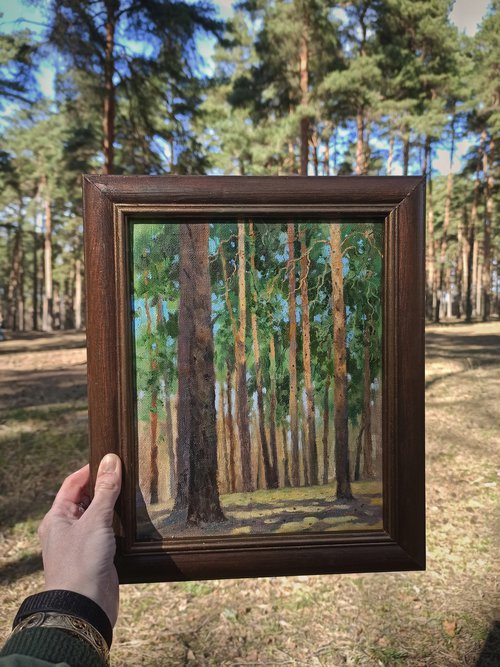 Alpril day in the pineforest by Olga Goryunova