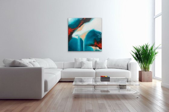 Metamorphosis 4  Sea Stories - Large abstract painting