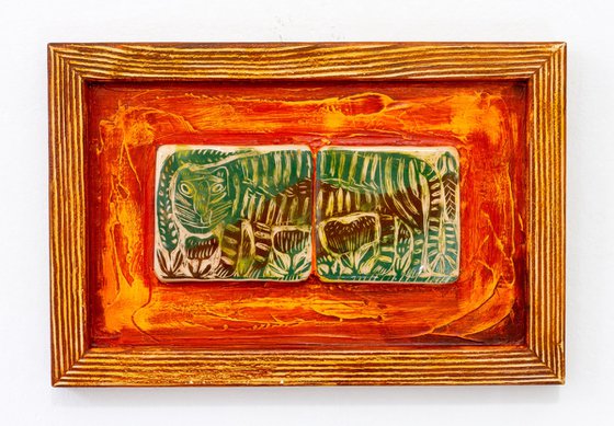 Ceramic panel "Tiger" 26.5х17.5х1.7 сm