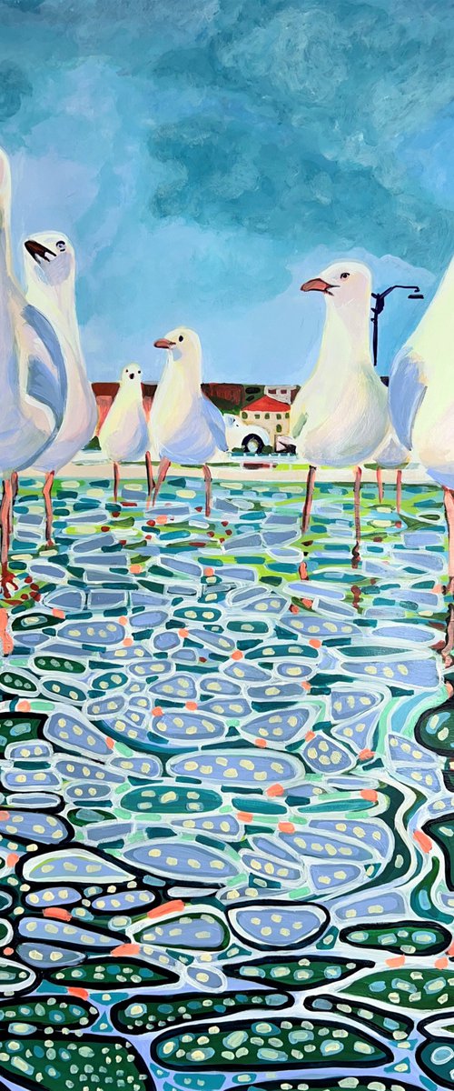At the beach / 90 x 70 cm by Alexandra Djokic