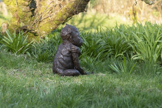Baby Orangutan Bronze Resin