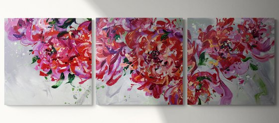 Floral triptych