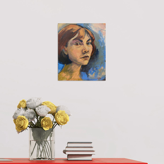 SELF-PORTRAIT 2 - woman portrait in impressionistic style
