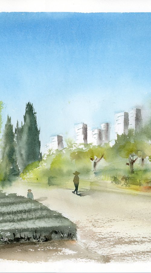 Morning Walk in the City Park by Olga Tchefranov (Shefranov)