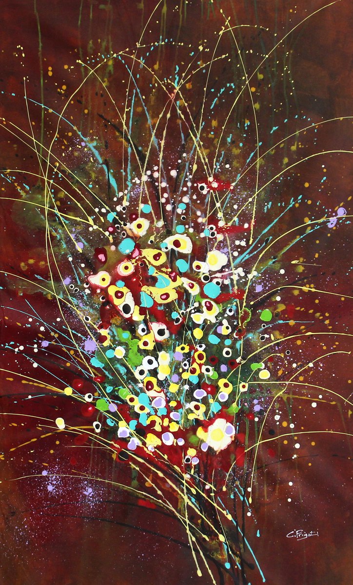 Folie Des Fleurs #6 By Cecilia Frigati, 33 X 55, Artwork For Sale On Artfinder
