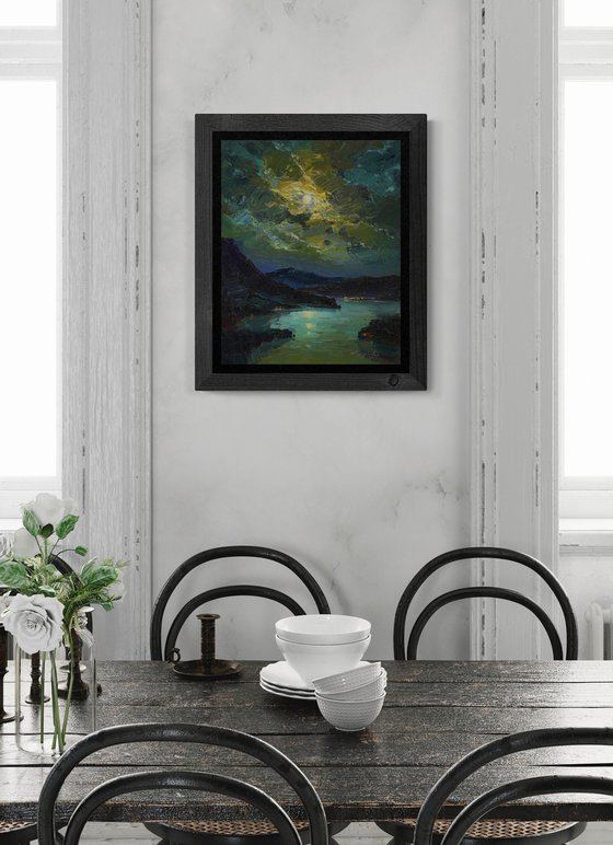 Moon night landscape