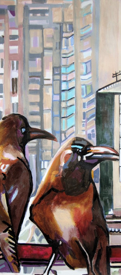Ravens / 71 x 67.5 cm by Alexandra Djokic