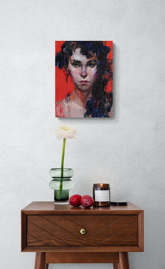 Her Gaze – Abstract Portrait
