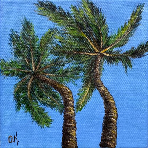 Palm trees in the sky by Olga Kurbanova