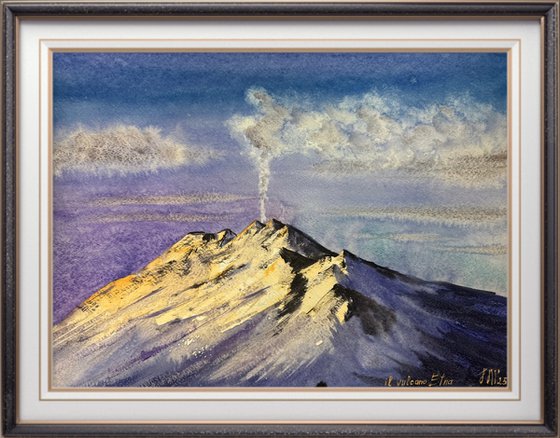 Sicilian Sunset Volcano Etna