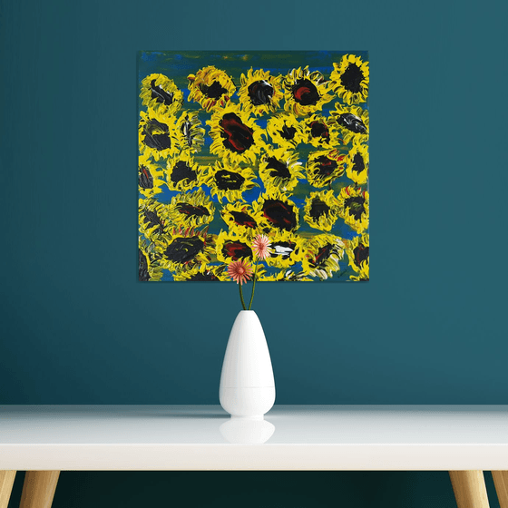 Blooming sunflowers 4