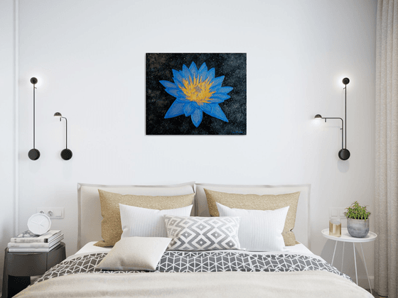 Lotus Galaxy - abstract lotus flower painting
