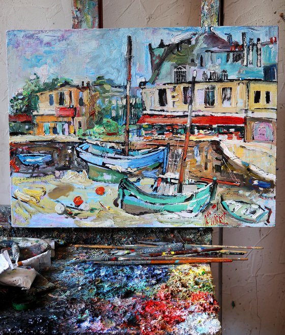 Boats in Auray. Brittany.