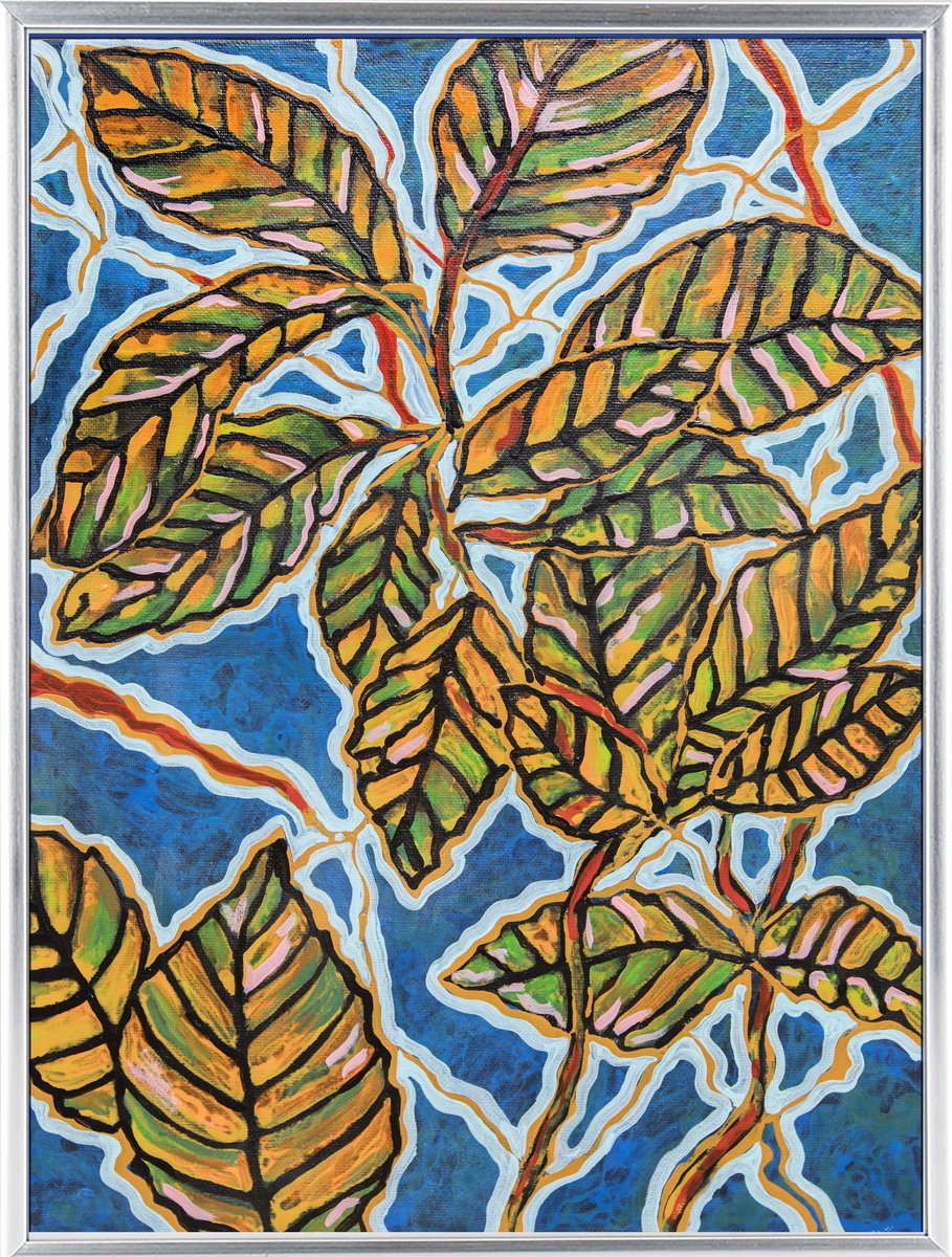 Illustrative Botanical Acrylic Painting By Ariadna De Raadt, 13 X 17, Garden Flowers 3, Original Artwork