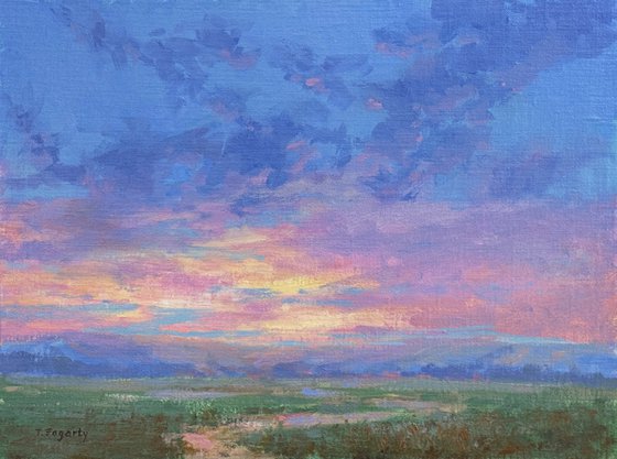 Crimson Horizon Sunset