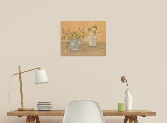 Still life with hibiscus