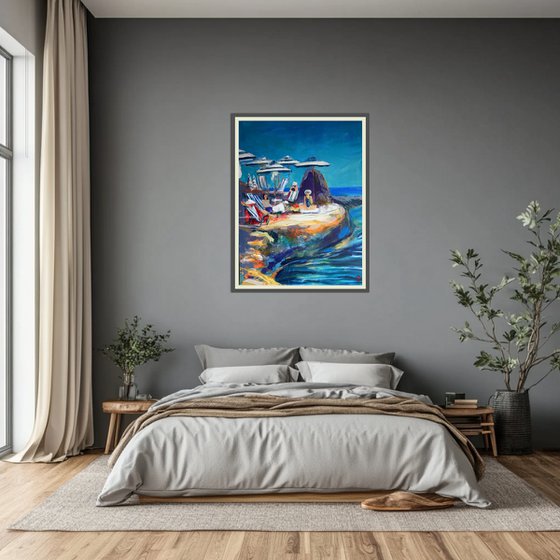 Sunlit Retreat by the Sea