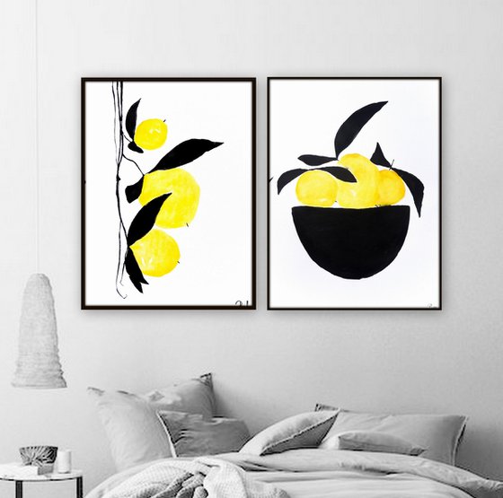 Set of 2. Lemons.