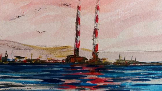 The Poolbeg Chimneys,Dublin Ireland