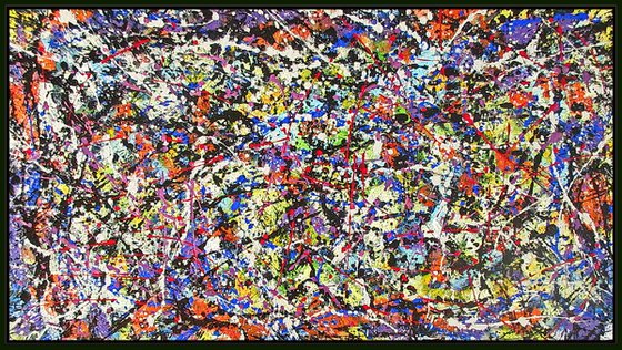 CONVERGENCE 3, POLLOCK MODE, L, framed