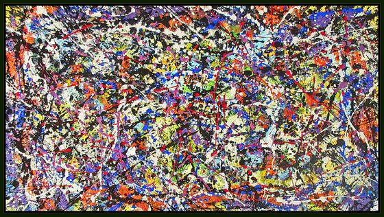 CONVERGENCE 3, POLLOCK MODE, L, framed