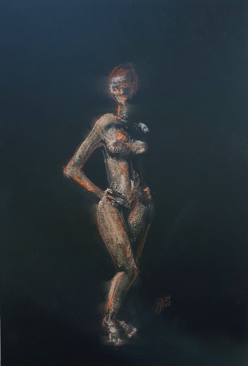Nude Sketch I .09 /  ORIGINAL PAINTING by Salana Art Gallery