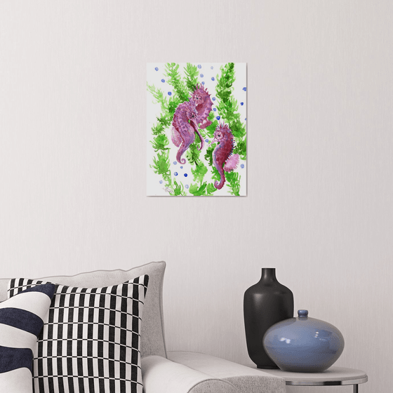 Seahorse. Underwater Scene