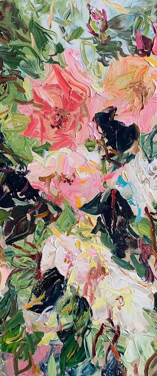 Garden roses. by Lilia Orlova-Holmes