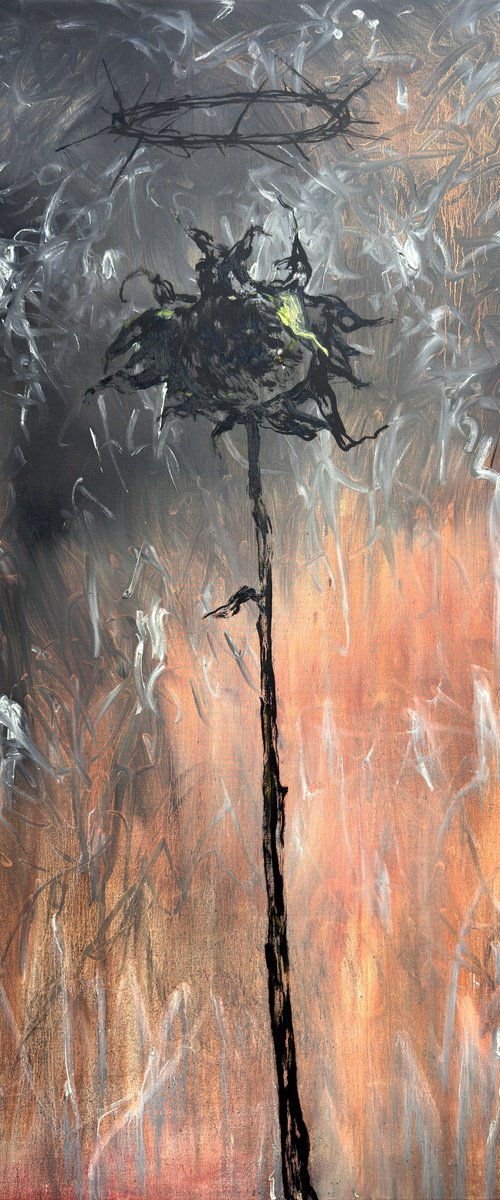 Black Sunflower (Crown of Thorns) by Zakhar Shevchuk