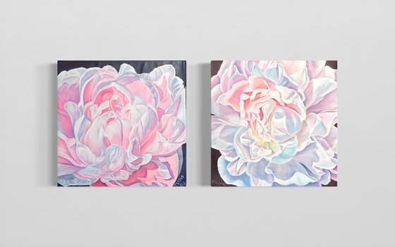 Diptych Peonies