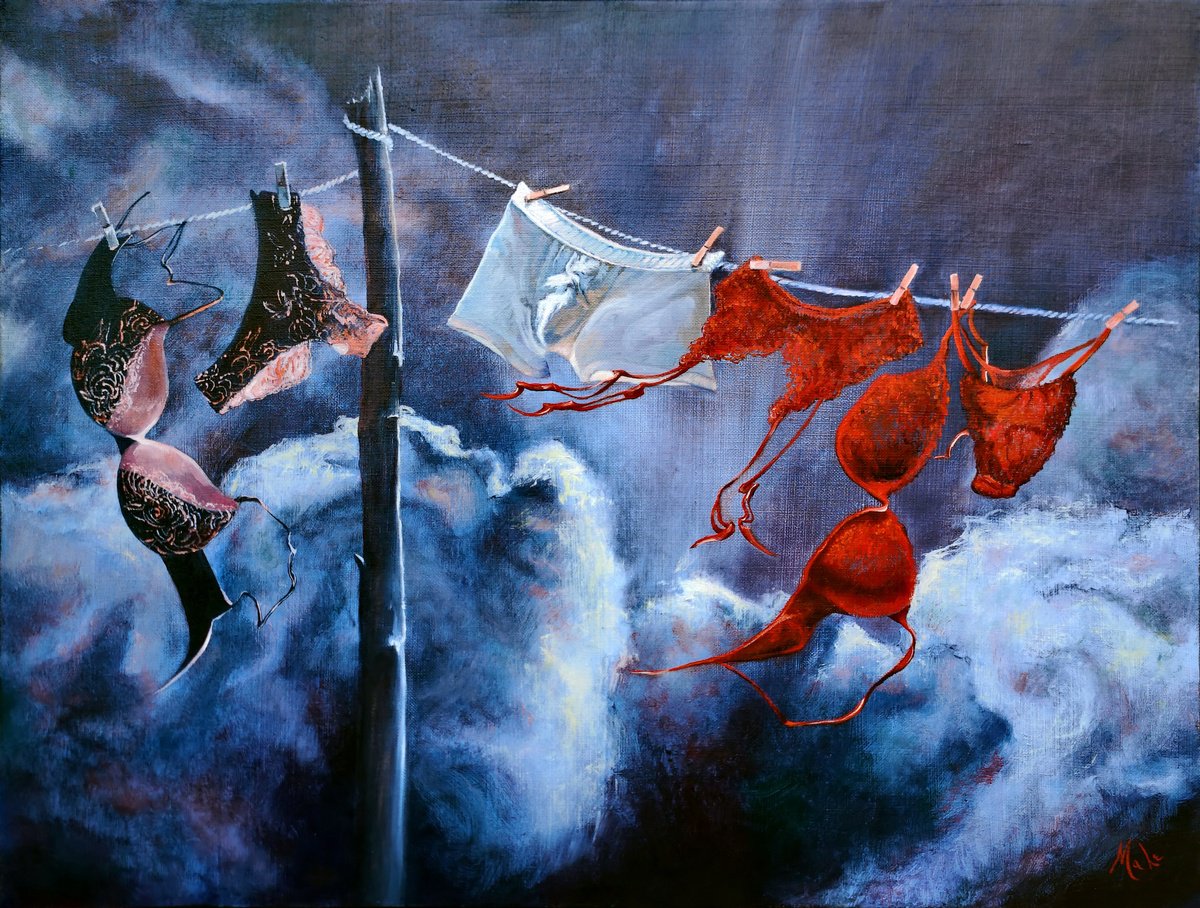 Expressive Still Life Oil Painting By Isabel Mahe, 26 X 20, Jealousy, Original Artwork