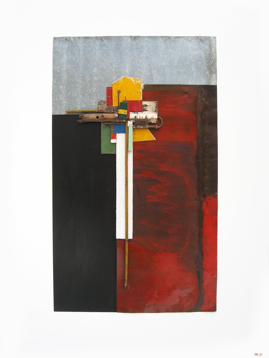 Geometric Abstract Painting By Mark Mazurczyk, 34 X 48", Ct. 01, Original Artwork