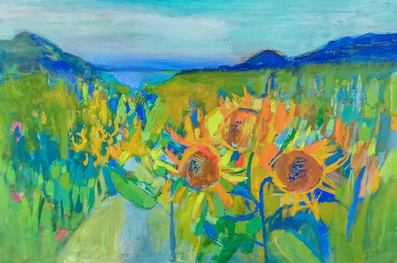 sunflowers 120x80cm