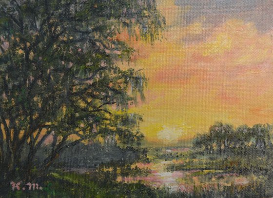 Lowcountry Scene - 5X7 oil (SOLD)