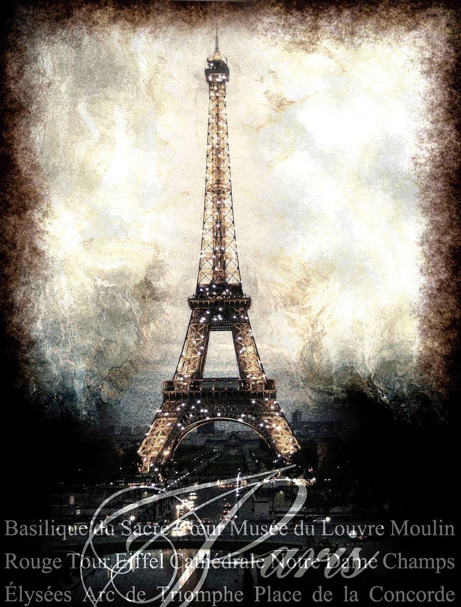 Eiffel/XL large original artwork by Javier Diaz