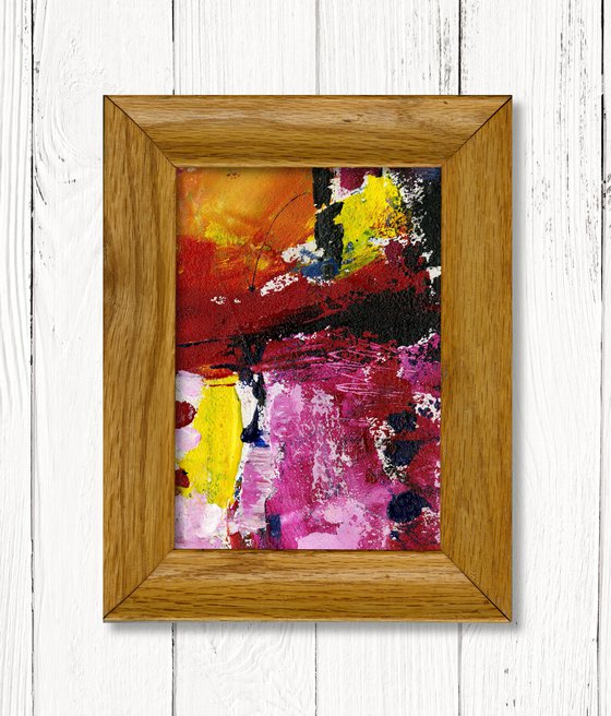 An Abstract Dance 2 - Framed Abstract Painting by Kathy Morton Stanion