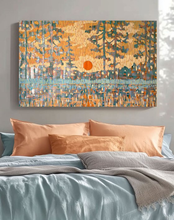 Pine Forest By The River