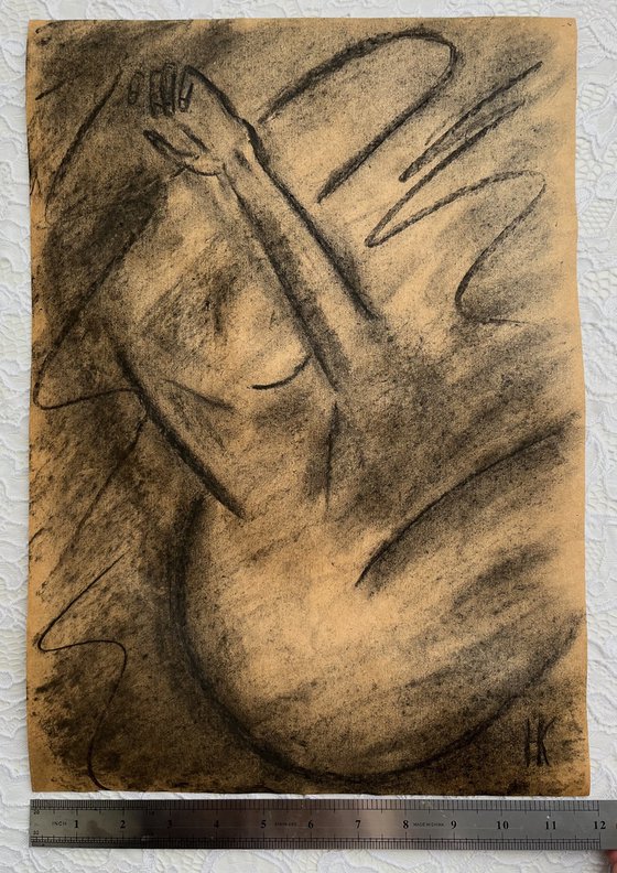 Woman Nude Charcoal art