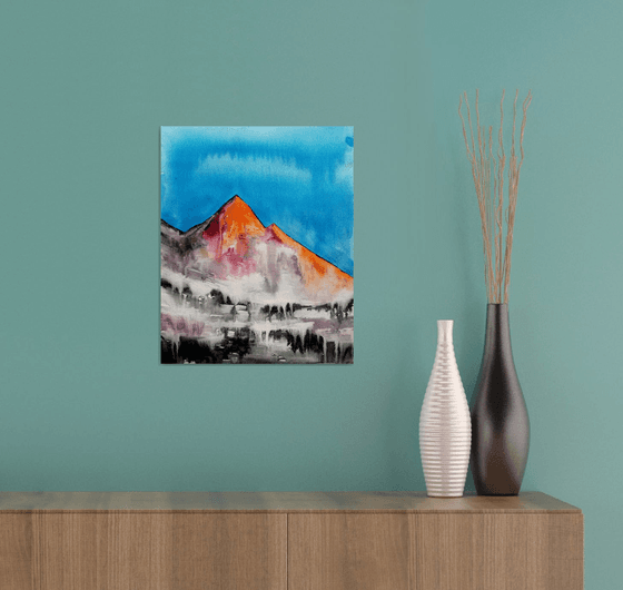 Moutain range painting