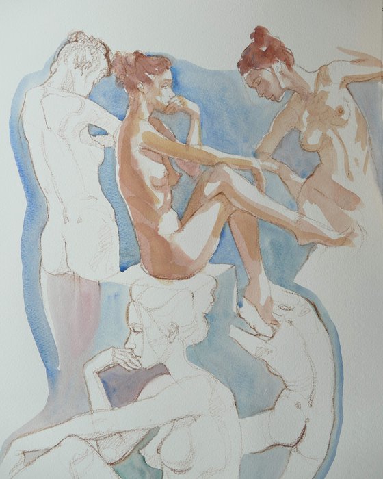 female nude various poses